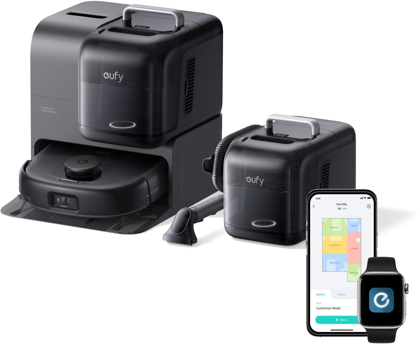eufy E28 Robot Vacuum and Mop, 20,000 Pa, Portable Carpet Cleaning