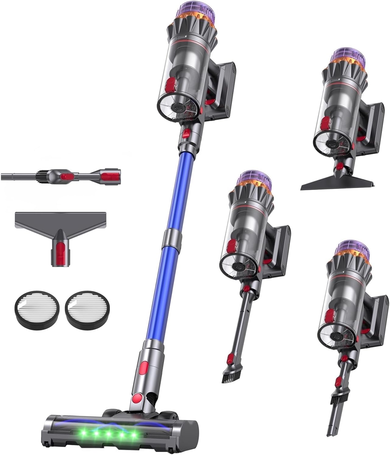 Cordless Stick Vacuum Cleaner, 600W 55Kpa 70Mins for Home, Pet Hair, Carpet